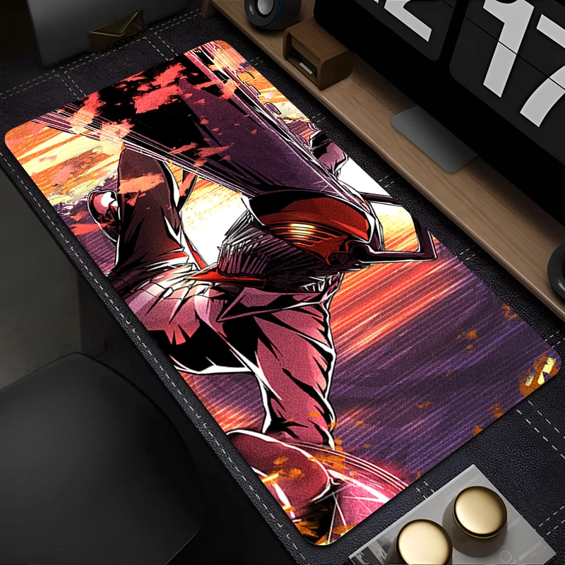 

Mouse Pad PC Accessories Keyboard Pad Office Desk Mat C-chainsaw Man Denji Anti Slip Mousepad Natural Rubber Gaming Extended Pad