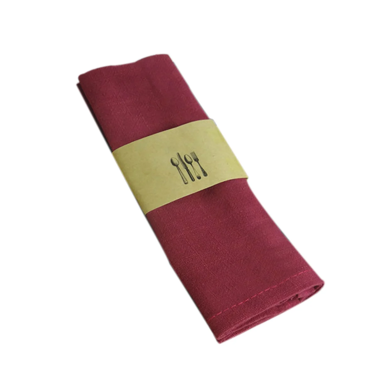 

Flax Cloth Napkin Wine Red Comfortable Dinning Room Kitchen Hotel Tea Fabric Baking Cloth Easy Clean Dry Table Protection