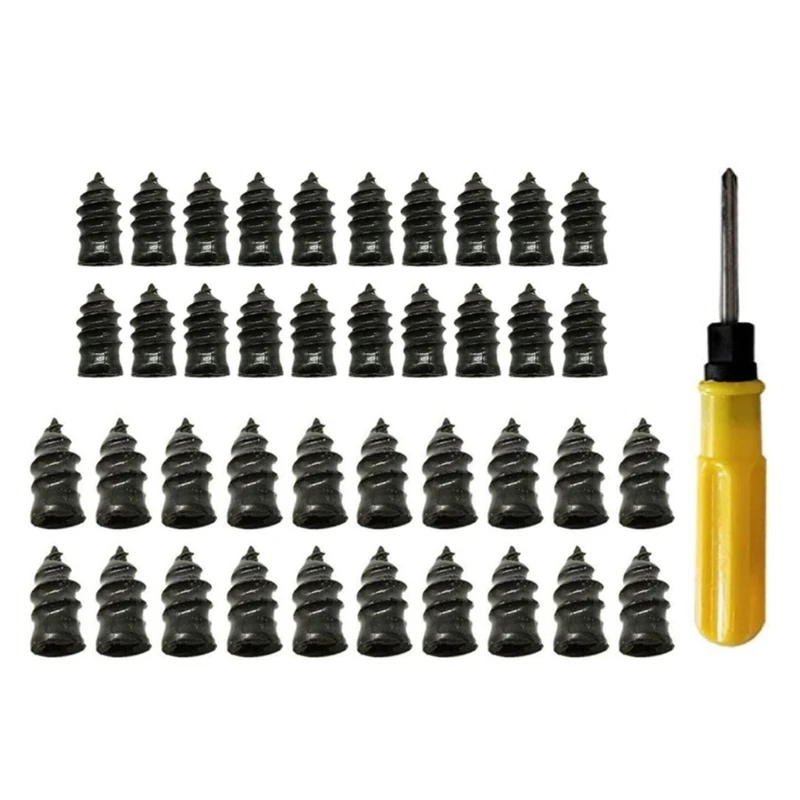 20/40Pcs Tyre Repair Kit Rubber Nails with Screwdriver, Self-Service Car Puncture Repair Kit for Motorcycles Car