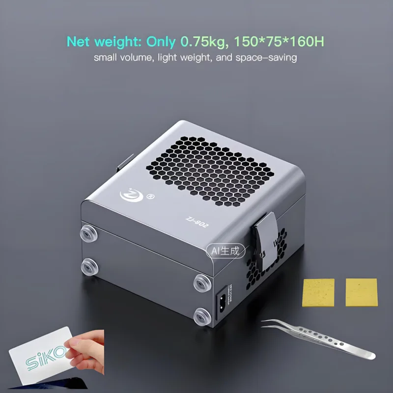 ZJ-802 Desktop Soldering Fume Extractor Powerful 8000r/min Fan with Double-Layer Filter Set for Efficient Smoke Dust Absorption​