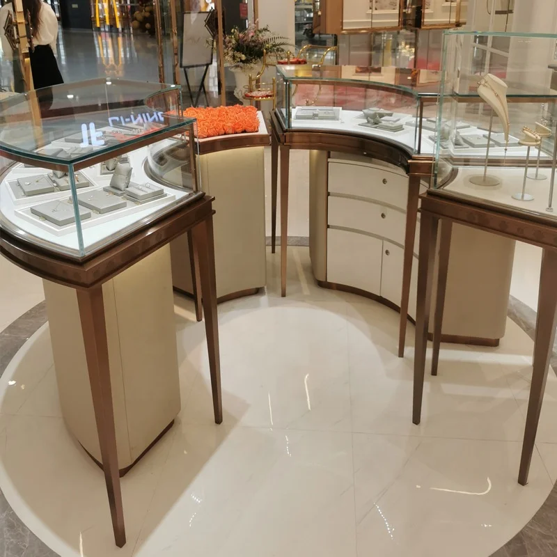 

Custom, stainless steel jewelry showcase jewelry shop design ideas gold jewelry shop counter design