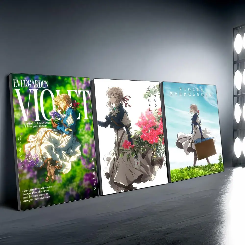 Aniem V-violet Evergarden Poster Vintage Wall Art Aesthetic Room Decor Print Living Room Bedroom Home Decoration