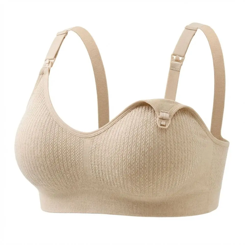 Comfortable Nursing Bras Anti Sagging Soft Breastfeeding Underwear 3D Support Without Steel Rings Seamless Maternity Bra Women view 4