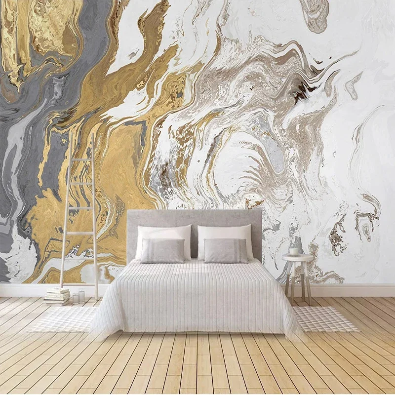 Abstract Light Luxury Mood Golden landscape Photo Wall Murals Wallpaper Wall Cloth Living Room Bedroom Home Decor Art Wall Paper