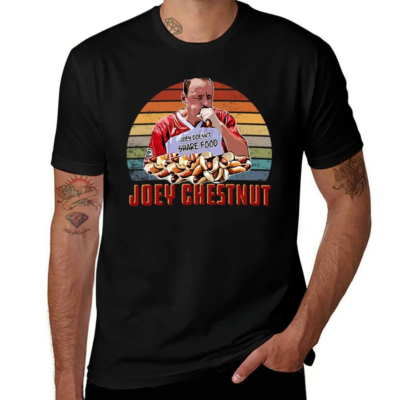 Joey Chestnut T-Shirt oversized graphic t shirt vintage plus size tops customs design your own mens fashion