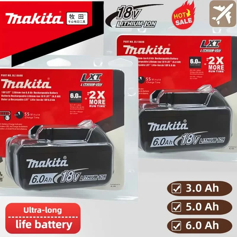 

Genuine 18V 6.0Ah for Makita XWT17Z DRT50 BL1830B BL1840B BL1850B BL1840 BL1860 BL1815 Replacement power tool Lithium Battery