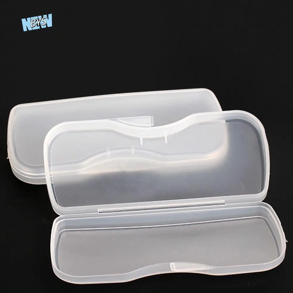 

PVC Plastic Transparent Sunglasses Polarized White Hard Box Eyewear Accessories Clip Glasses Case