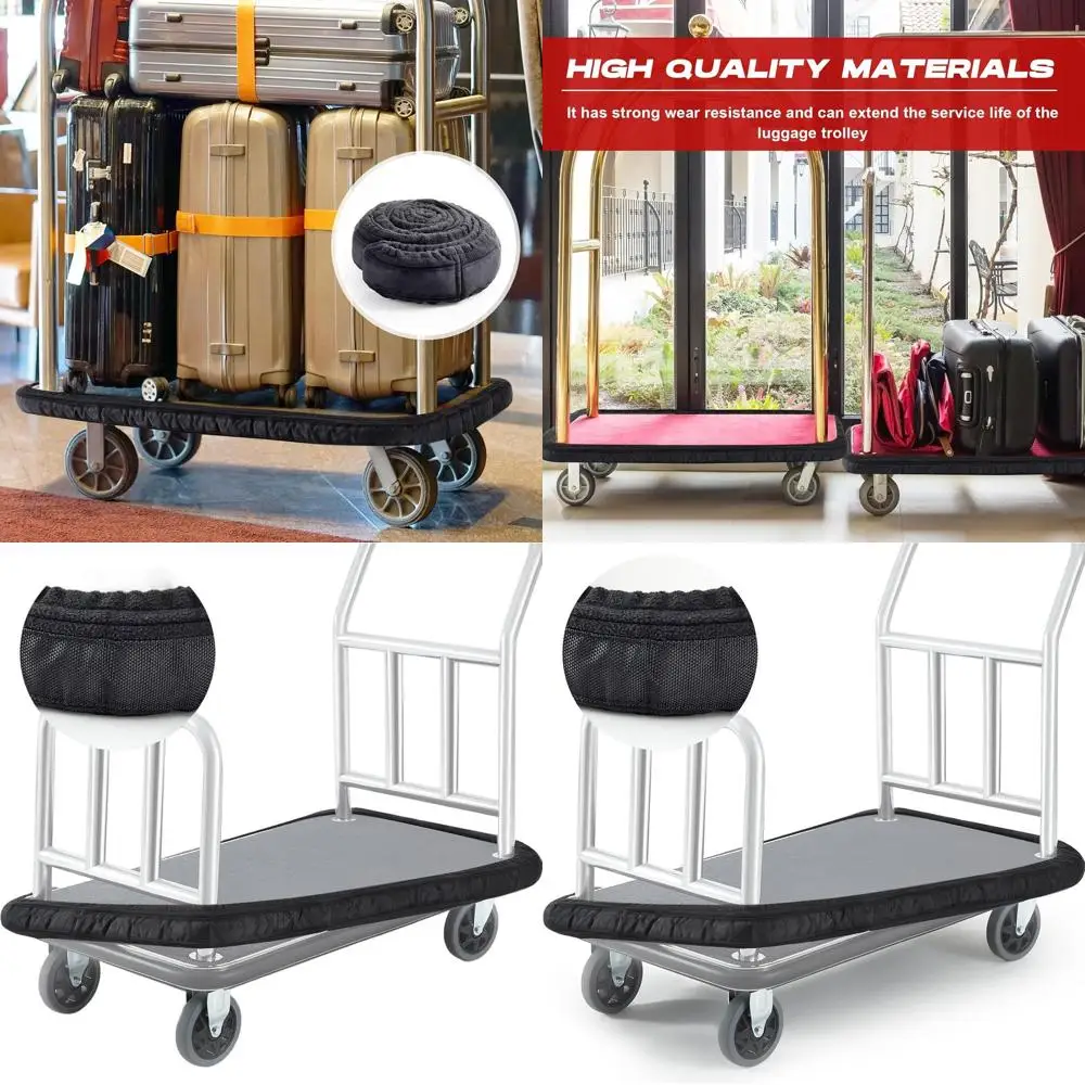 Large Hotel Cart Bumper Wall Guard - Protective Cover for Airport & Travel, Indoor & Outdoor Use
