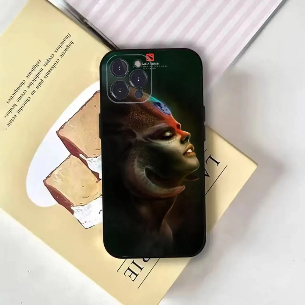 حافظة هاتف Dota 2 لهاتف iPhone16,15,14,13,12,11 Plus,Pro Max,XS,X,XR,SE,Mini,8,7,Soft Black Cover #3