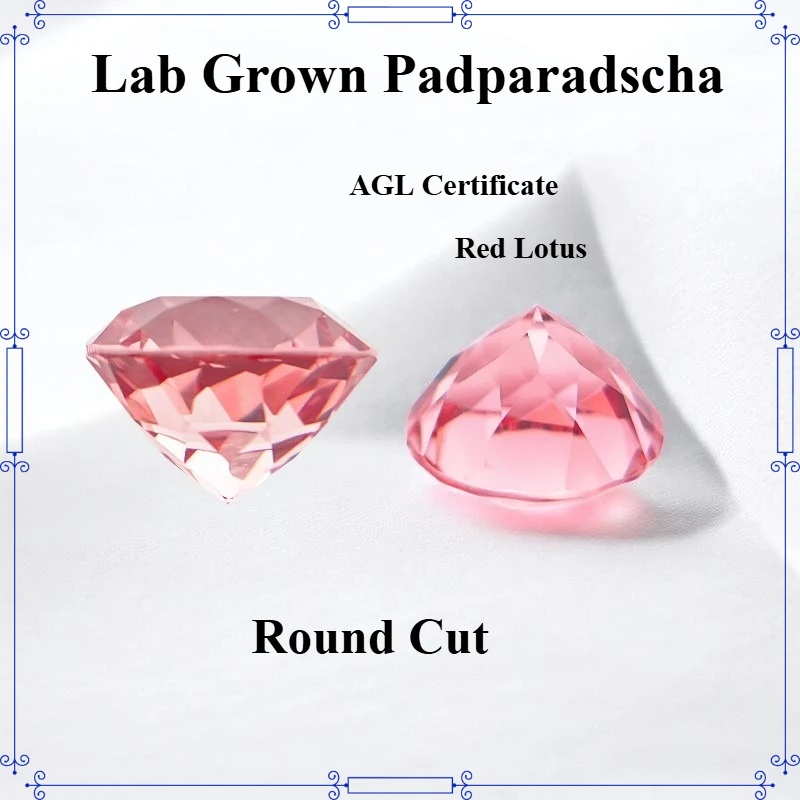 

Padparadscha Round Cut Red Lotus Color Gemstone