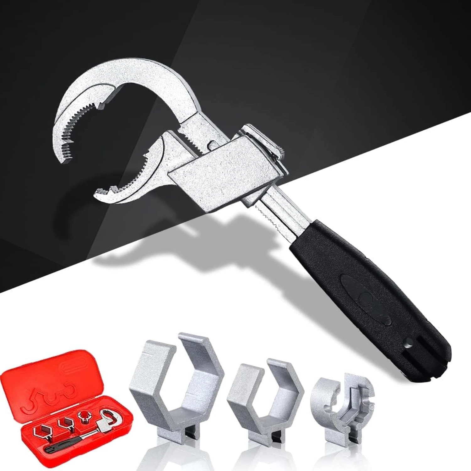 Highly Effective and Versatile Durable Adjustable Bathroom Sink Wrench Set - Convenient Essential Tool for Easy Repair, Assembly