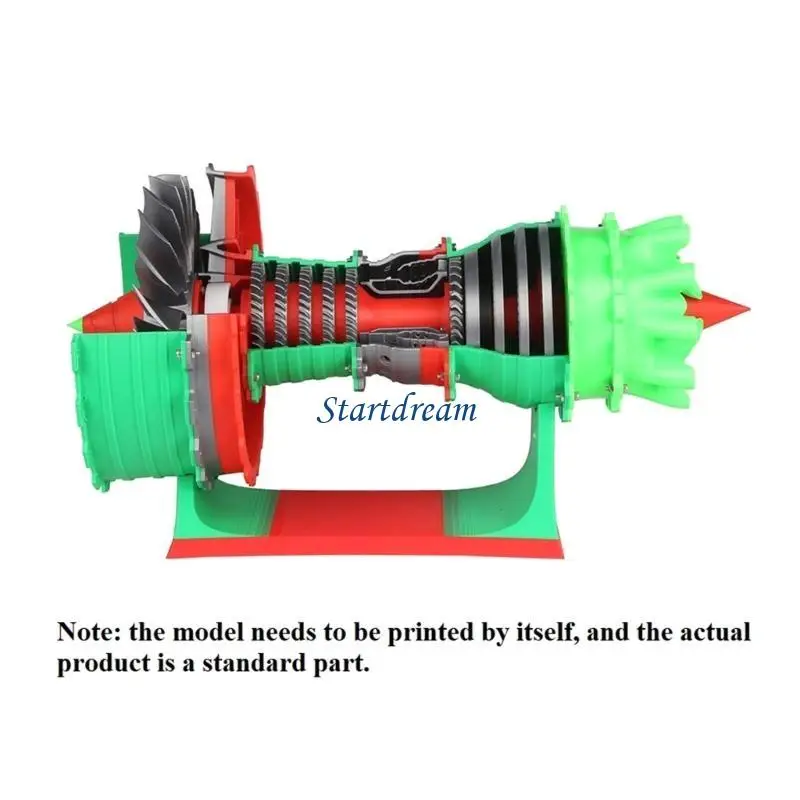 High Fidelitys Printing Model Aviation Engine for Home Display and Interactives K92C
