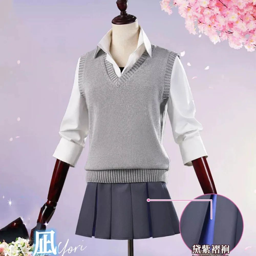 Anime Yori Asanagi Cosplay Costume Wig Anime Whisper Me A Love Song Dress School Uniform SSGIRLS Halloween Party Women Men Girls