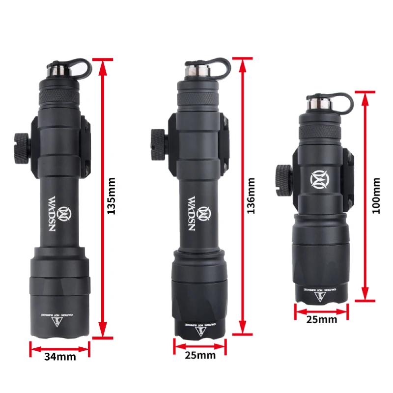 Linterna táctica SF serie M300/M600, pistola de Metal, luz LED estroboscópica compatible con riel de 20mm, linterna colgante para caza Airsoft