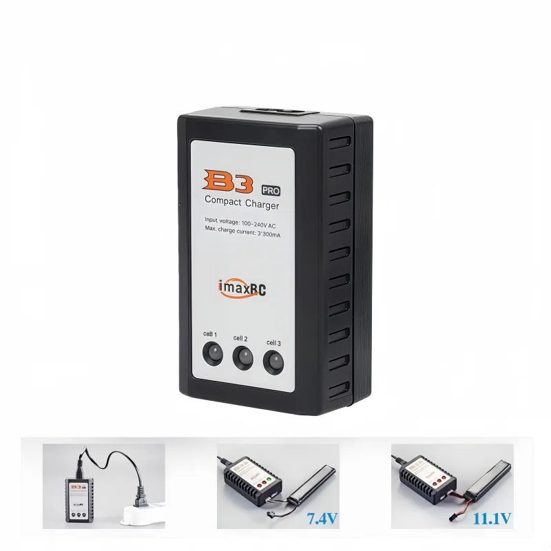 Imax B3 Pro 7.4V 11.11v 10W Polymer Lithium Battery 2S/3S Fangyi Power Adapter, for lithium battery charger EU/US/UK plug