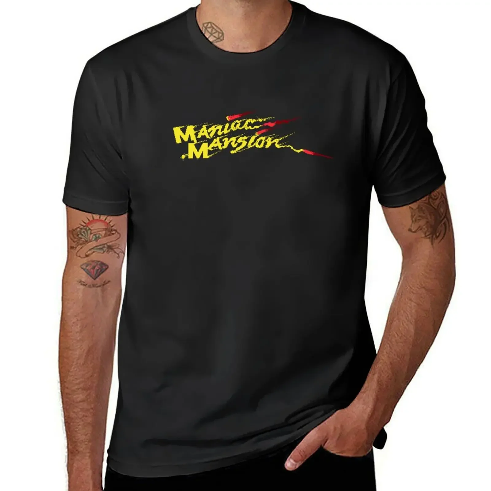 Maniac Mansion Pixel Style- Retro DOS game fan shirt T-Shirt hippie clothes korean fashion anime t shirts shirts men graphic
