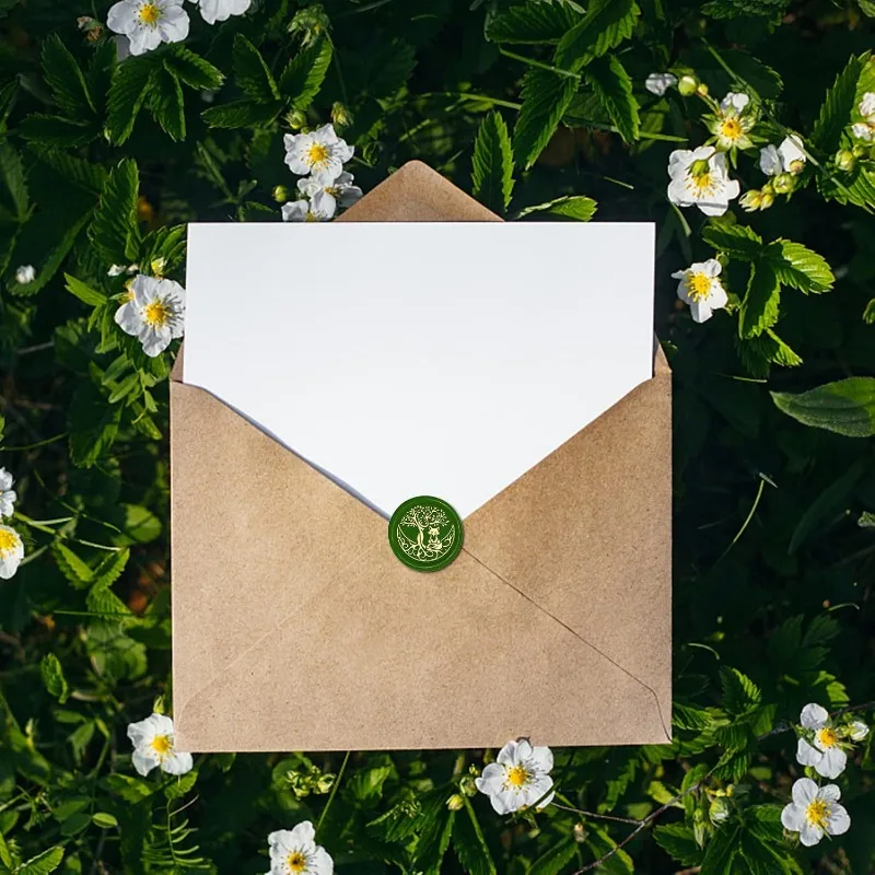 1 مجموعة الثعلب ختم من الشمع ختم شجرة الحياة ختم الشمع Stamps القمر 30 مللي متر الرجعية خمر للإزالة النحاس ختم رئيس مع مقبض الخشب