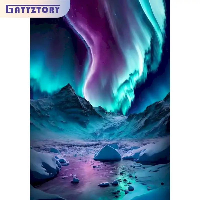 40x50cm Aurora Malen nach Zahlen Wandkunst Bild Tiermotiv für Erwachsene Anfänger Kunstbedarf Malen mit Zahlen