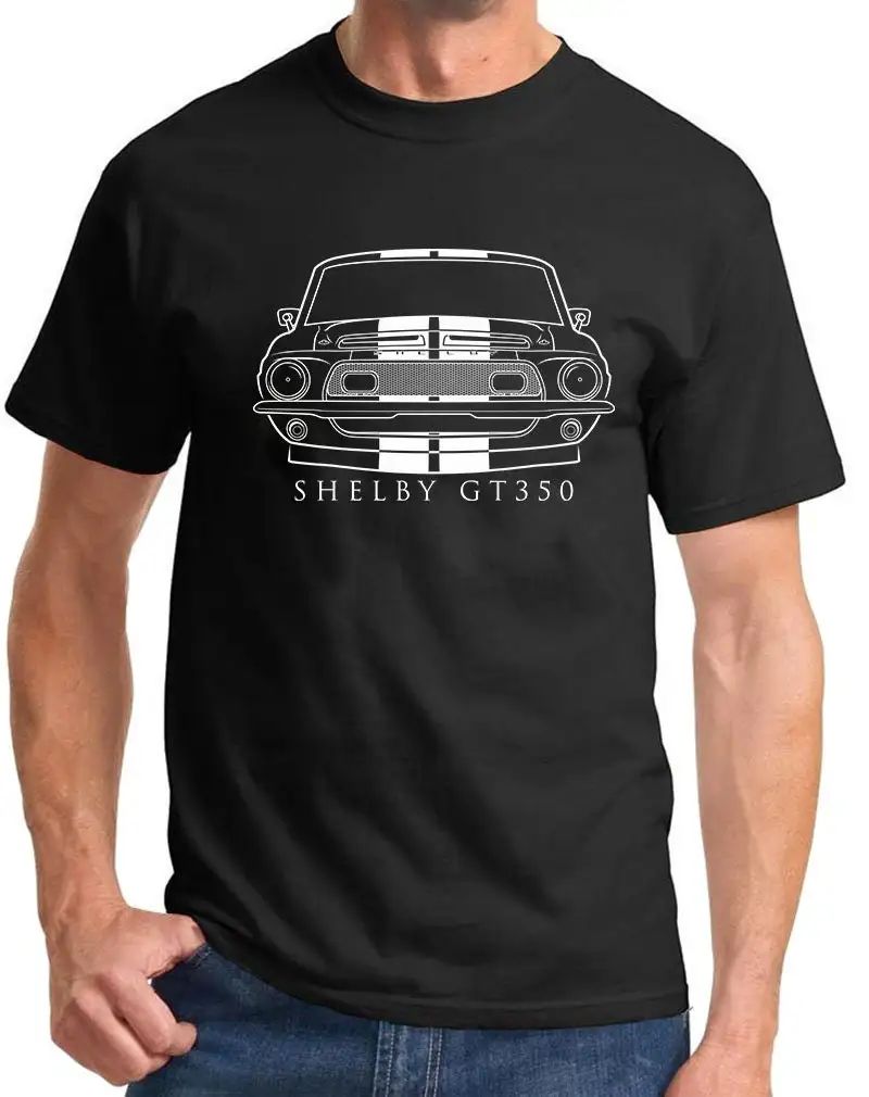 1968 Shelby Gt350 Mustang With Stripes Front End Profile Design T Shirt