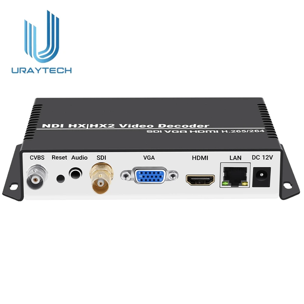 URay UHD 4K H.265 H.264 SDI HDMI VGA CVBS Decoder Video Audio IP Stream NDI Decoder