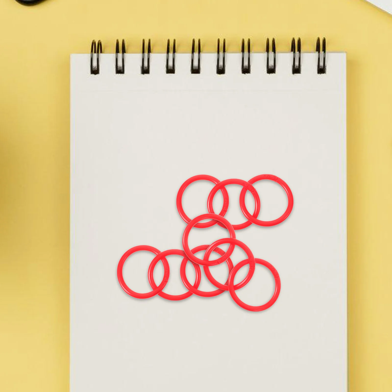 100 قطعة من حلقات الموثق البلاستيكية المرنة حلقات كتاب أوراق فضفاضة DIY بها بنفسك سجل القصاصات مخطط التقويم الحرفية صنع حلقة الكتاب