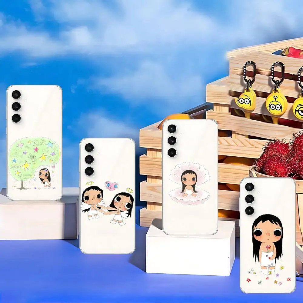 

Cute Yuy Kawaii Phone Case For Samsung Galaxy Transparent Cover A52 A12 A51 S21 Edge S22ULTRA S23 S24 S20LITE Plus Ultra