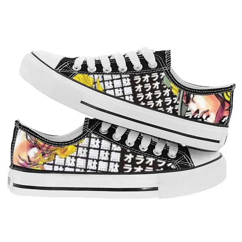 Cosxie Canvas Shoes Anime Jojo Printing Cosplay Men/Women Flats Lovers Breathable Leisure Sneakers for Teens Students 2021