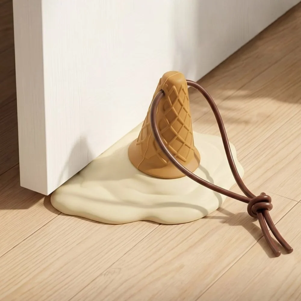 Ice Cream Door Stop - Anti-Collision Stickers for Door Handles, Door Toppers, Protecting Walls and Floors, Home Decoration view 3