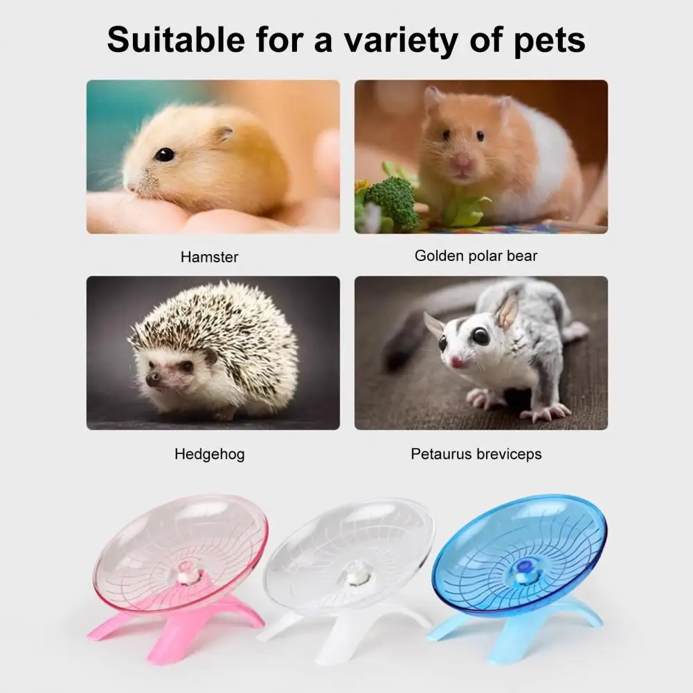 

Durable Hamster Toy Hermit Crab Hamster Wheel Toy for Small Cage Silent Flying Saucer Exercise Wheel Accessory Tank for Rat