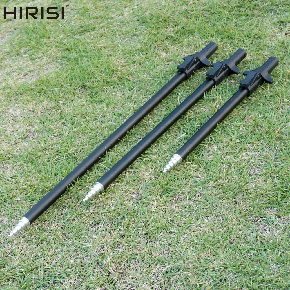 Hirisi 1pcs Carp Fishing Bank Sticks Aluminium Telescopic Banksticks Fishing Rod Pod Support Fishing Accessories