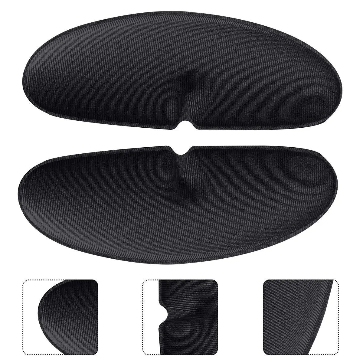 

1 Pair Anti-Slip Heel Cushion Sponge Pads Comfortable Shoe Inserts For High Heels Foot Care Half Foot Pads Black Free Size