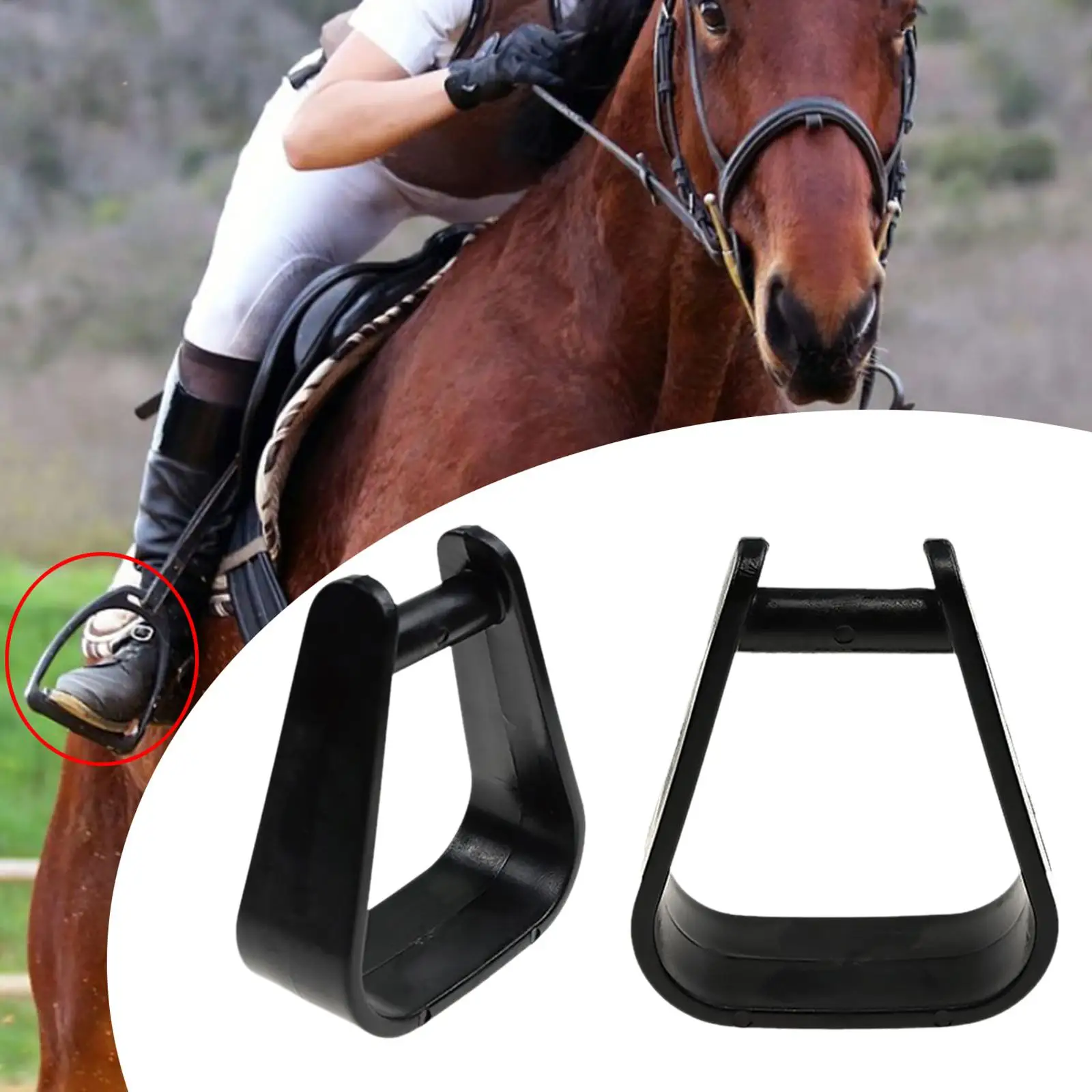 2Pieces Lightweight Kids Stirrups for Equestrian Sports Saddle Accessories