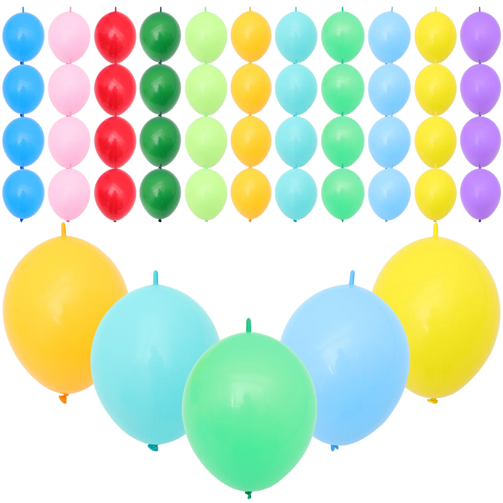100 Pcs Arch Tail Balloon Wedding Decor Round Link Balloons Emulsion Decorative Party Supplies