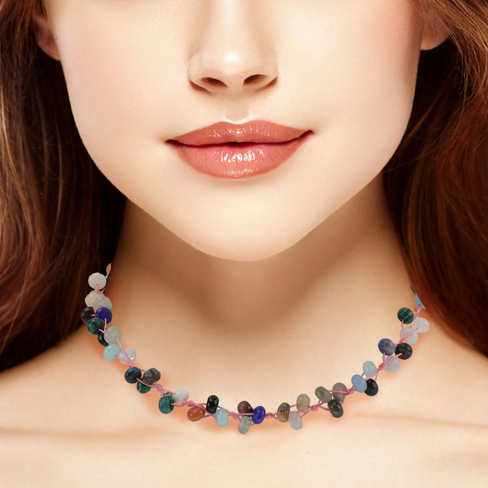 

Natural Stone Necklace Women Jewelry Chain Necklaces for Decorate Pendant Trendy