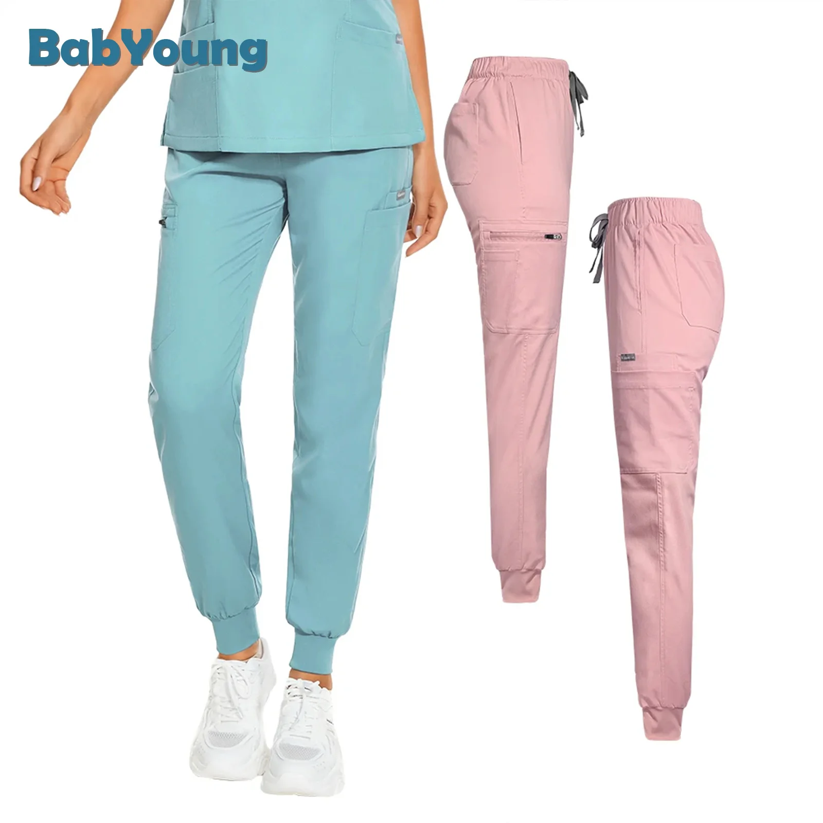 Summer Medical Clothes Mens Scrub Pants Doctor Uniform Hospital Work Clothing Beautician Work Pants Nursing Jogging Trousers New