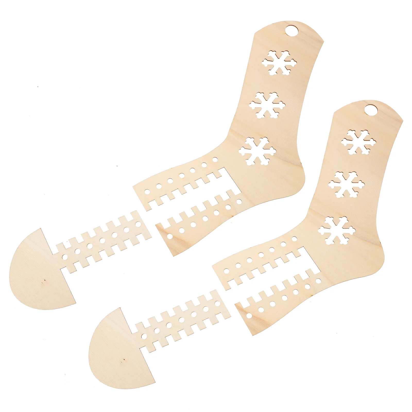 DIY Sock Blockers Wood Woven Stocking Display Models Molds Socks for Knitting Hollow Hand Kit