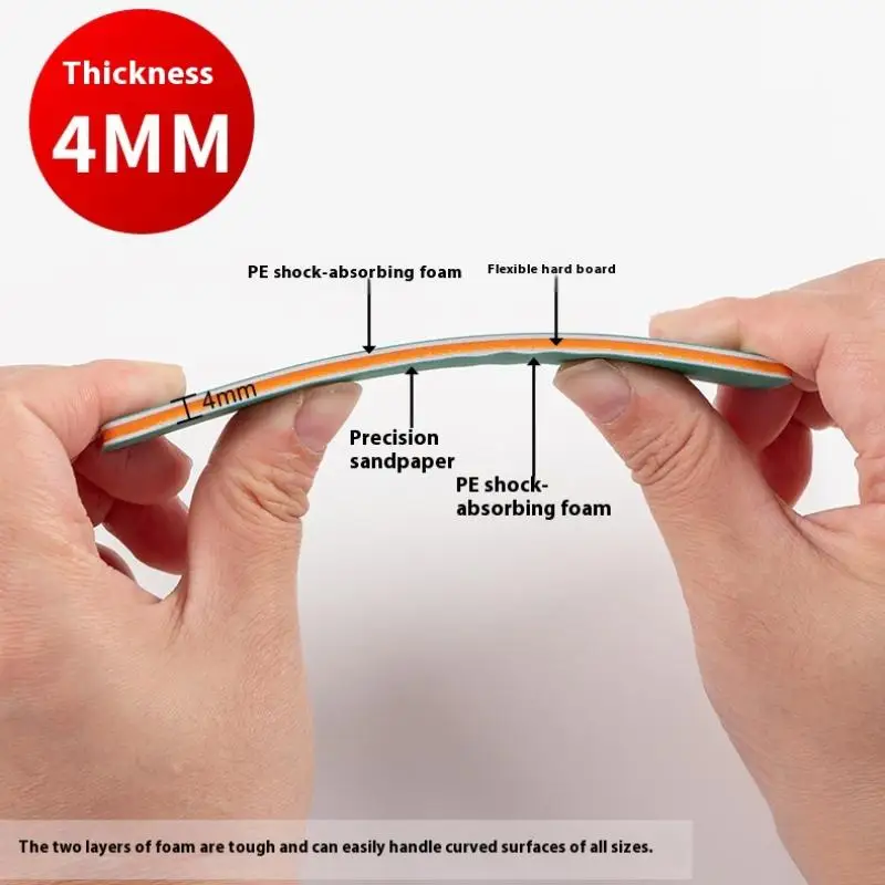 6Pcs MS-E400-1500 Semi-rigid Sanding Sticks Plastic Model Polishing Rod For DIY Assembling Model Build Tools
