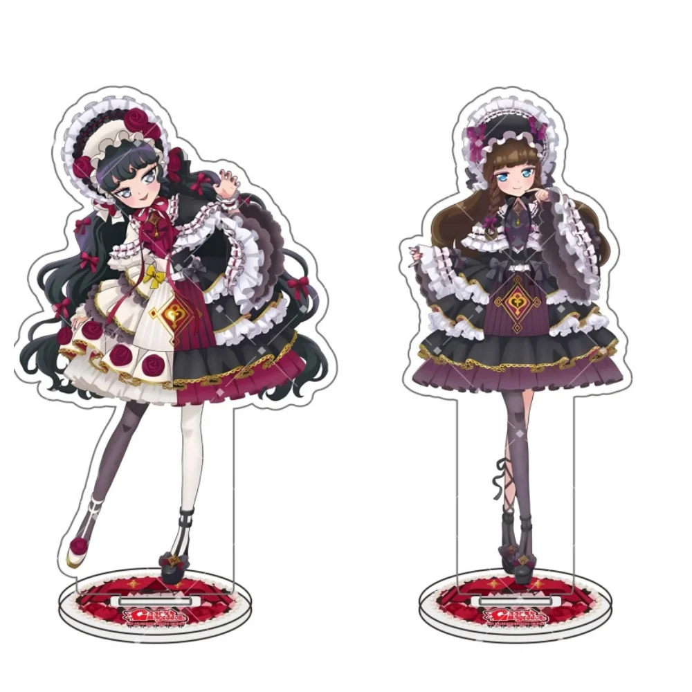 15cm PriPara Gothic Lolita Acrylic Stand Kurosu Aroma/Shiratama Mikan/Todo Sion Desk Decor Collectible Gift for Fans key chain