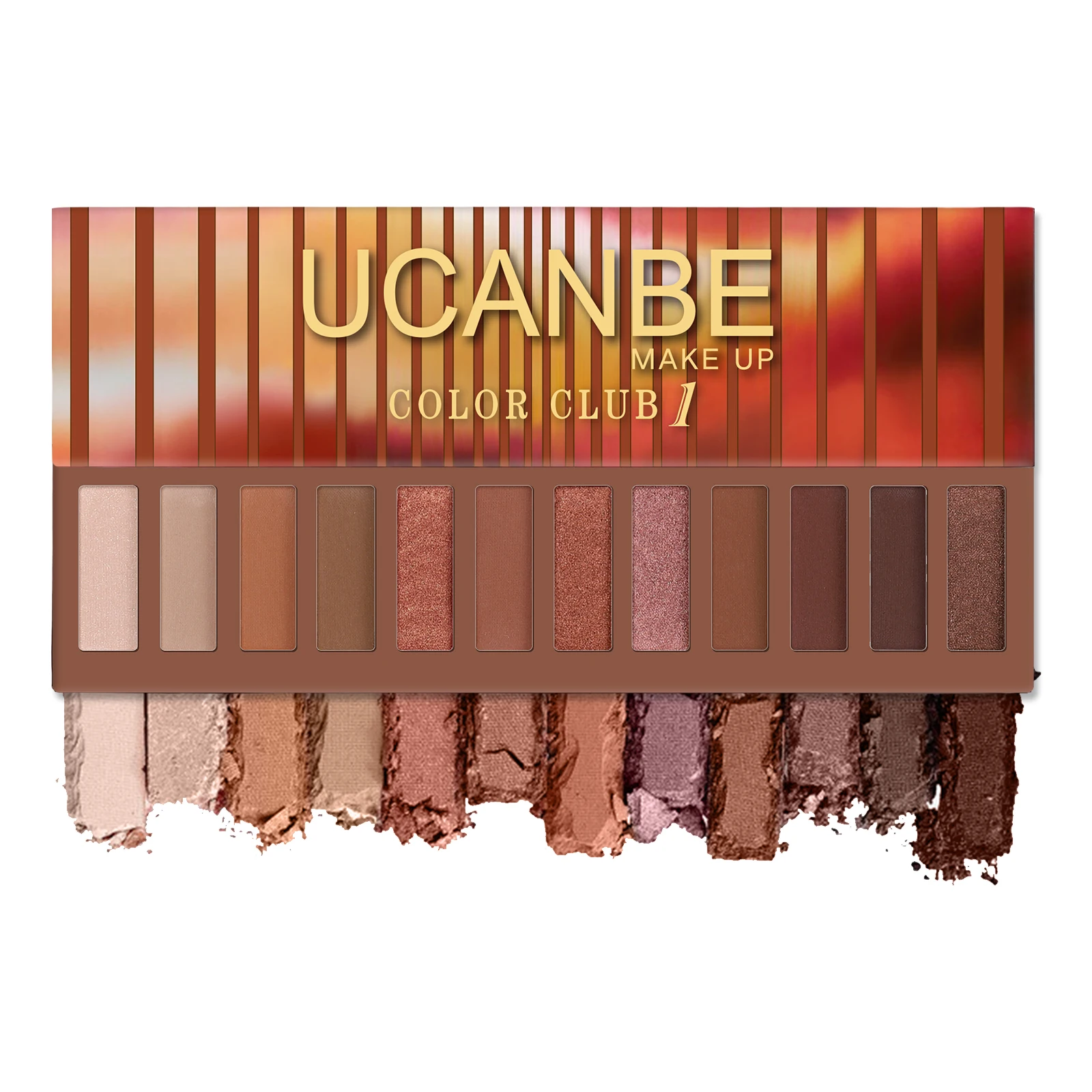 UCANBE 12 Color Eyeshadow Makeup Palette, Naked Nude Eye Shadow, Neutral Matte Shimmer Make Up Pallet - 01