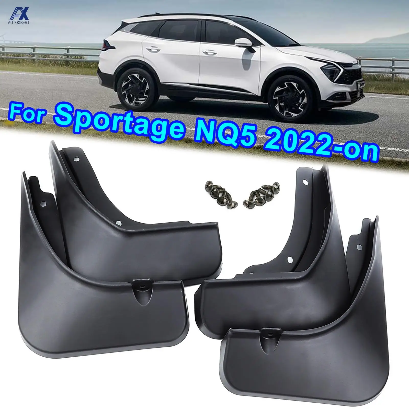 Set Mud Flaps For KIA Sportage NQ5 LWB 2022 2023 2024 Splash Guards Fender MudFlaps Front Rear Mudguards Cover Car Accessories