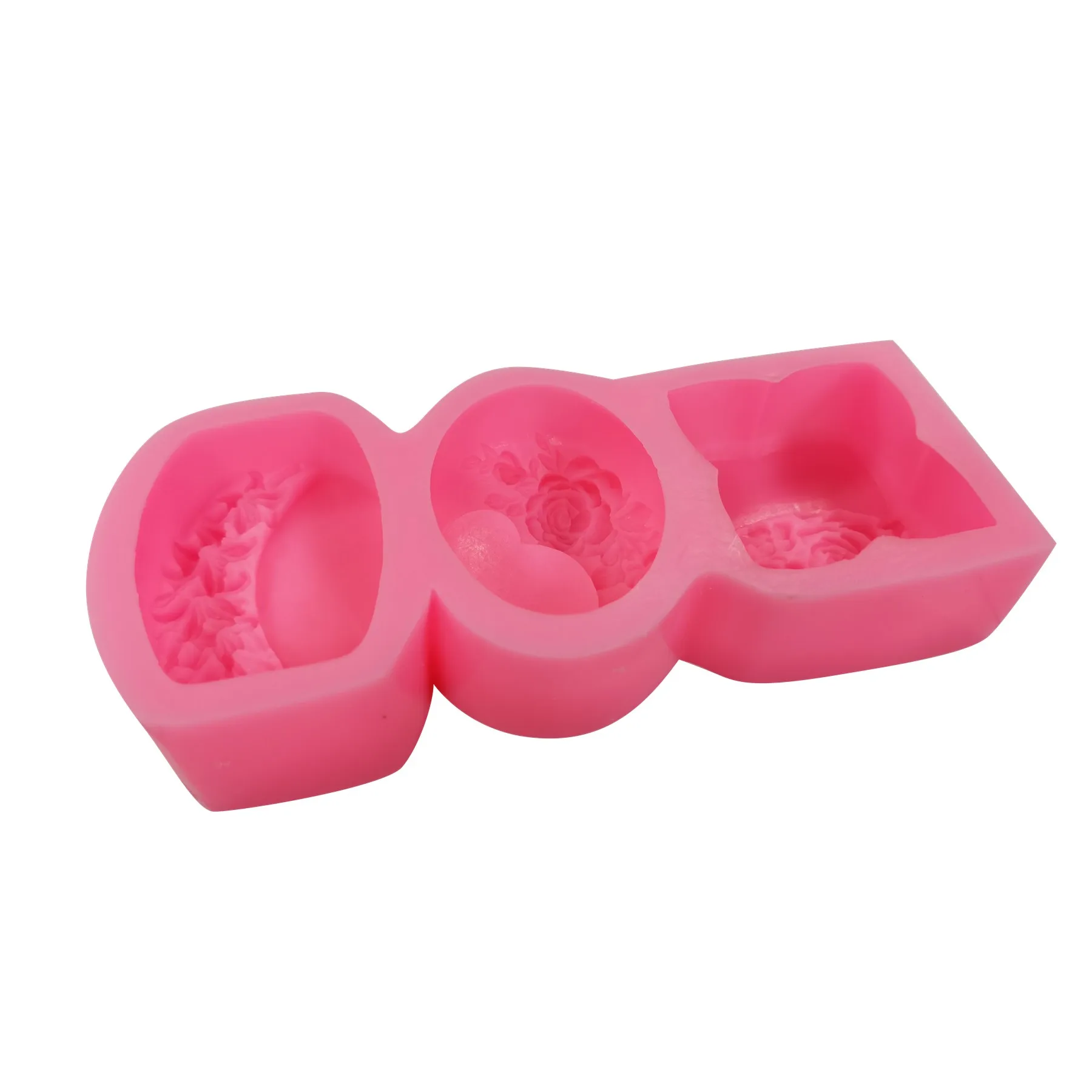 3 Flower Rose Silicone Soap Mold Decorative Wax Melt Aroma Gypsum Epoxy Resin Mould DIY Chocolate Cake Molds