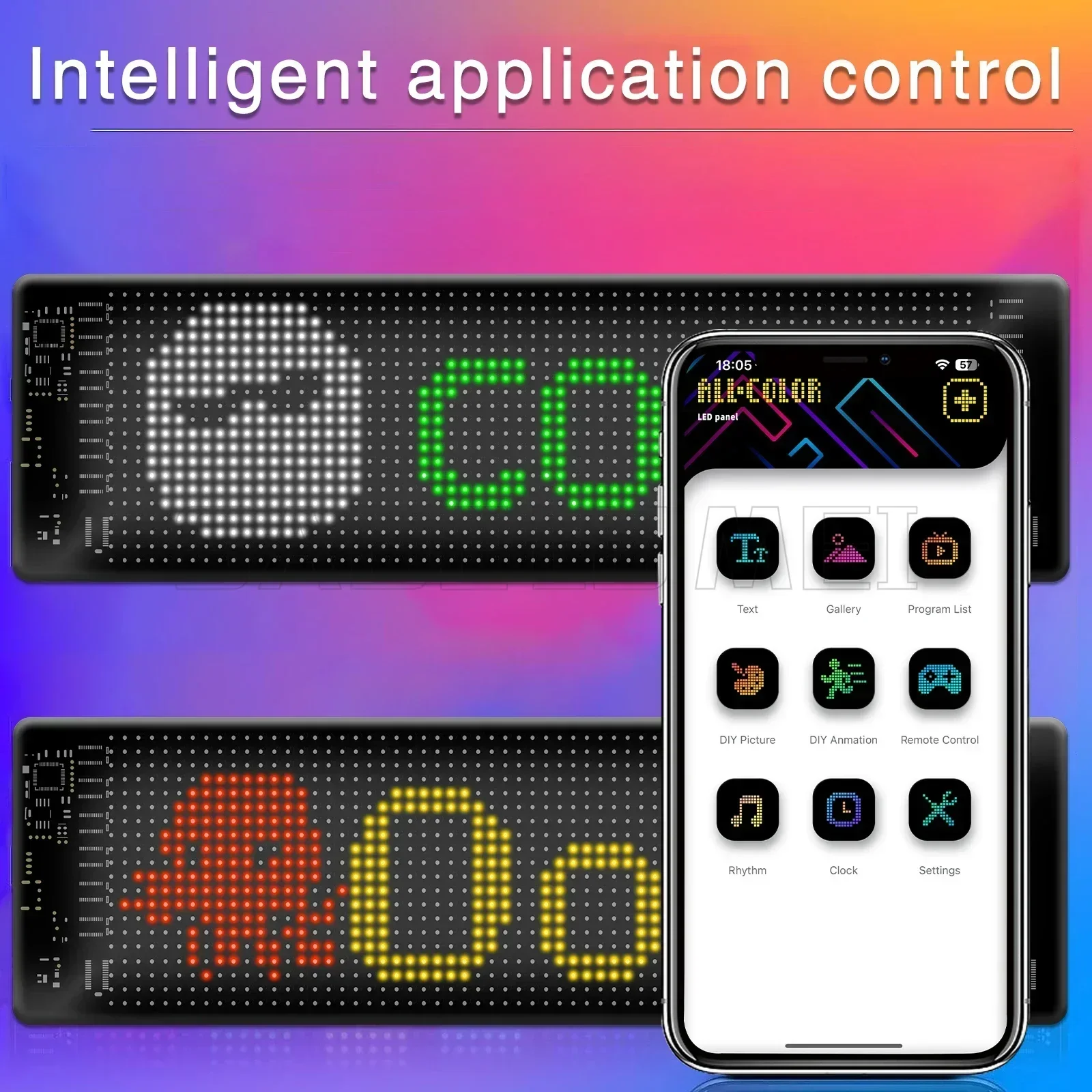 Flexible Screen Display Animation Led Sign with Remote Scrolling Car Led Matrix Panel USB 5V IP65 Waterproof App Programmable