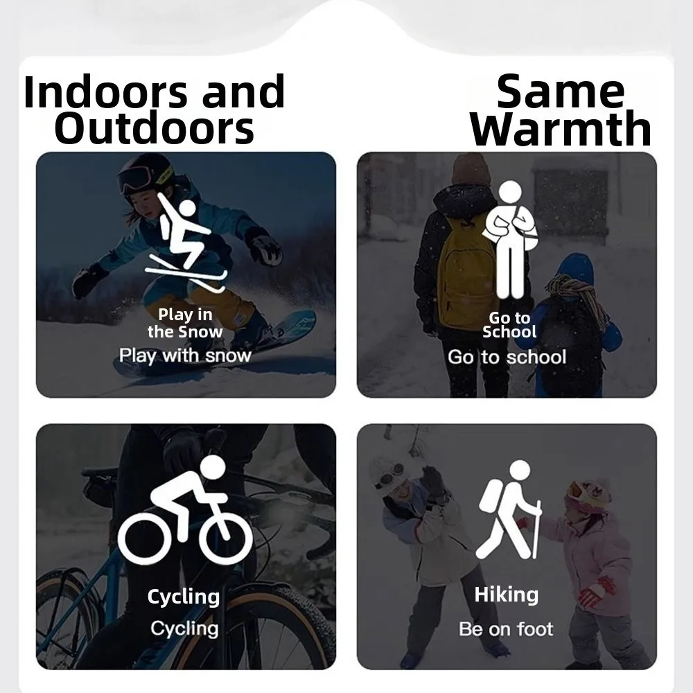 

Waterproof Children Snow Mittens Thicken Windproof Winter Snowboard Gloves Multi-Color Adjustable Ski Gloves Outdoor Sports