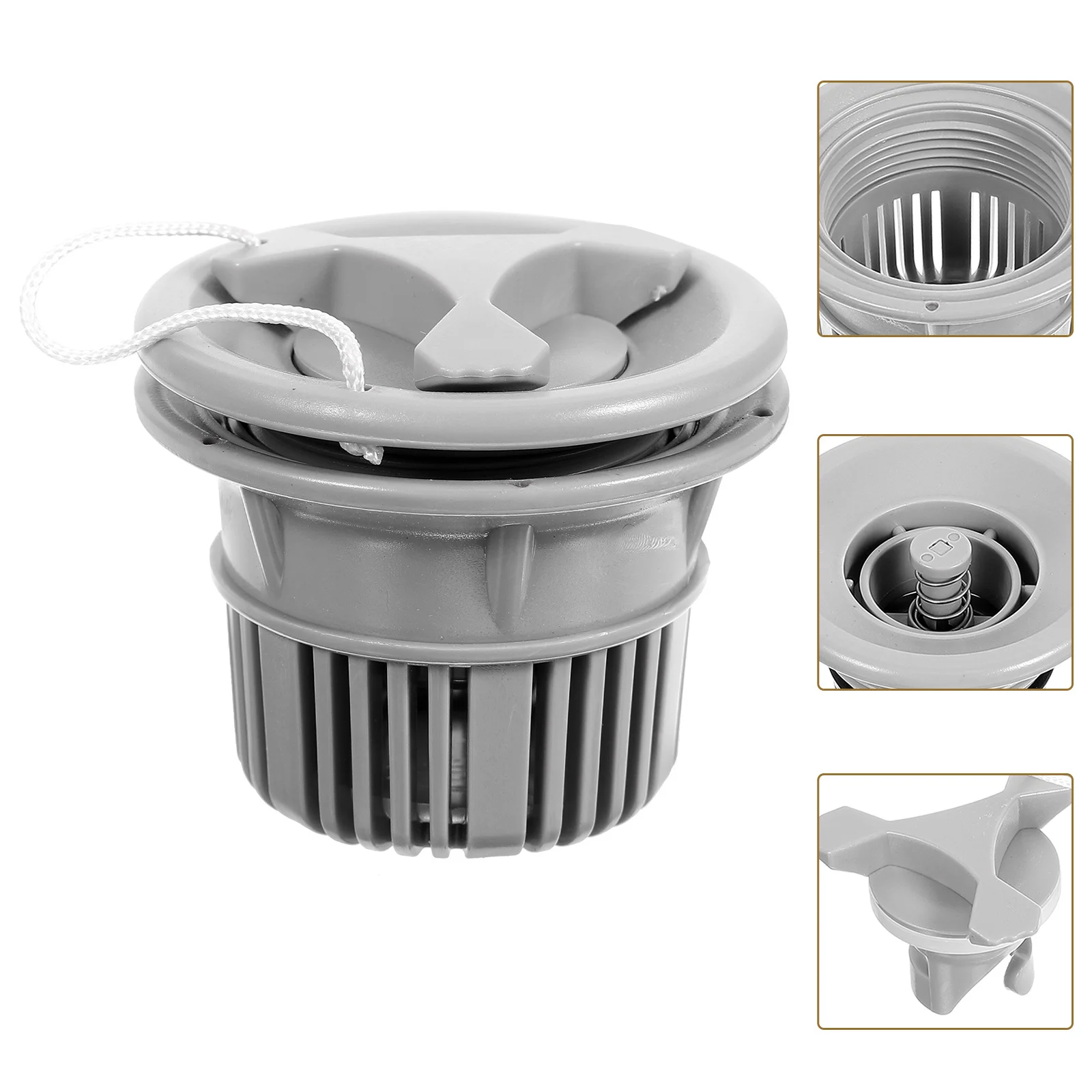 6 ثقوب قارب قابل للنفخ طوف الزورق محول الهواء رمادي سهل صالح تسرب حماية فوهة الهواء لركوب القوارب ألواح التزلج الزورق الملحقات