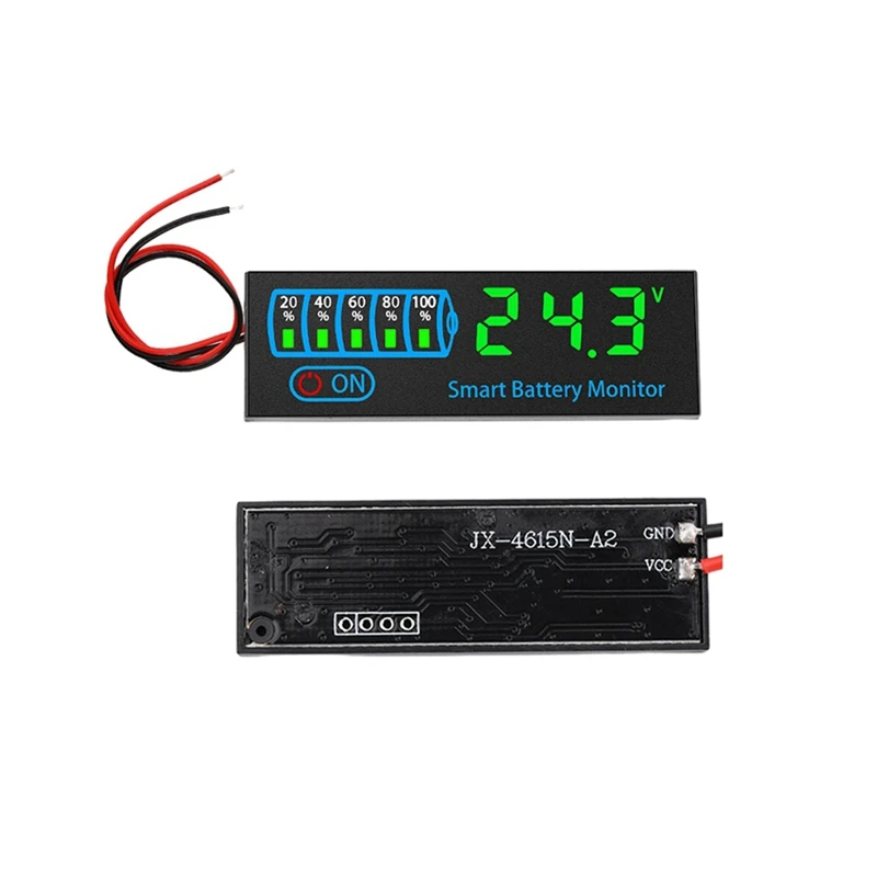 18650 Li-Ion Lipo prueba de litio 7-55V indicador de nivel de batería ácida probador pantalla LED módulo medidor capacidad medidor de voltaje-AT64
