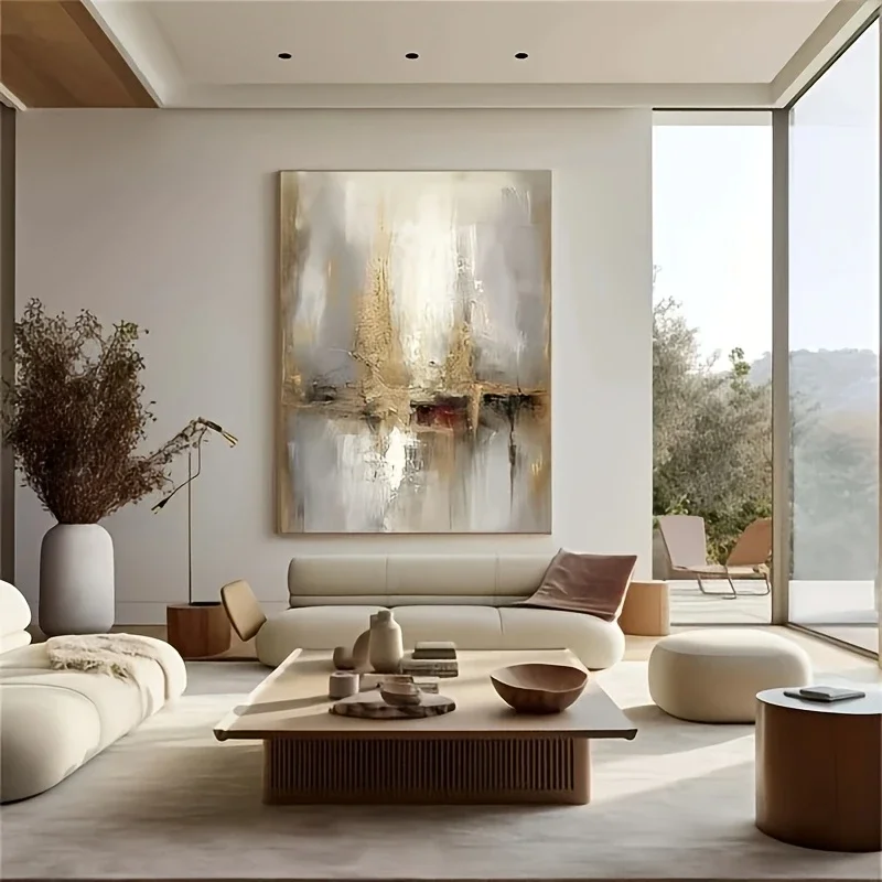 Fashionable 3D texture decorative murals, large handmade oil painting canvases, modern abstract art paintings, home decor