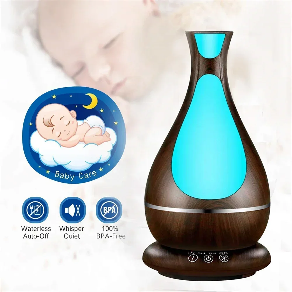 Oil Essential Diffuser Aromatherapy Ultrasonic Humidifier Air Purifier Mist Timing Set for Home Spa Office Humidificador 400ml