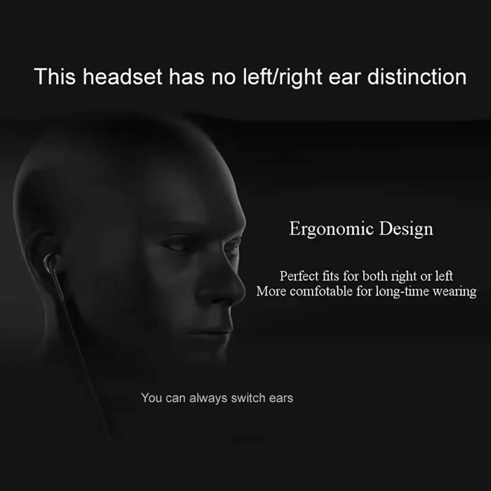 Type-C/3.5mm Interface Single Earphone Wired Single-Sided Earphone Mono Smartphone Headset With Microphone For Business