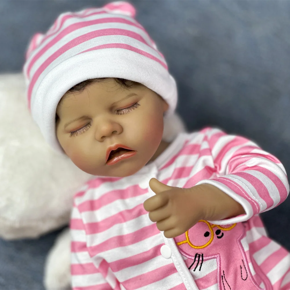 18-Inch Reborn Baby Dolls Twins Soft Vinyl Lifelike Baby Dolls 3D High-Color Realistic-Looking Artist-Painted DesignsW-018ZY