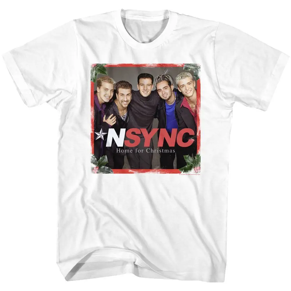 Nsync Home For Christmas Album White Pop Music Boy Band T Shirt